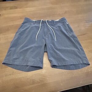 Wellen Shorts Mens 34 Blue Hybrid Drawstring Chino Walk Shorts Casual Summer